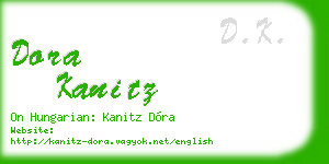 dora kanitz business card